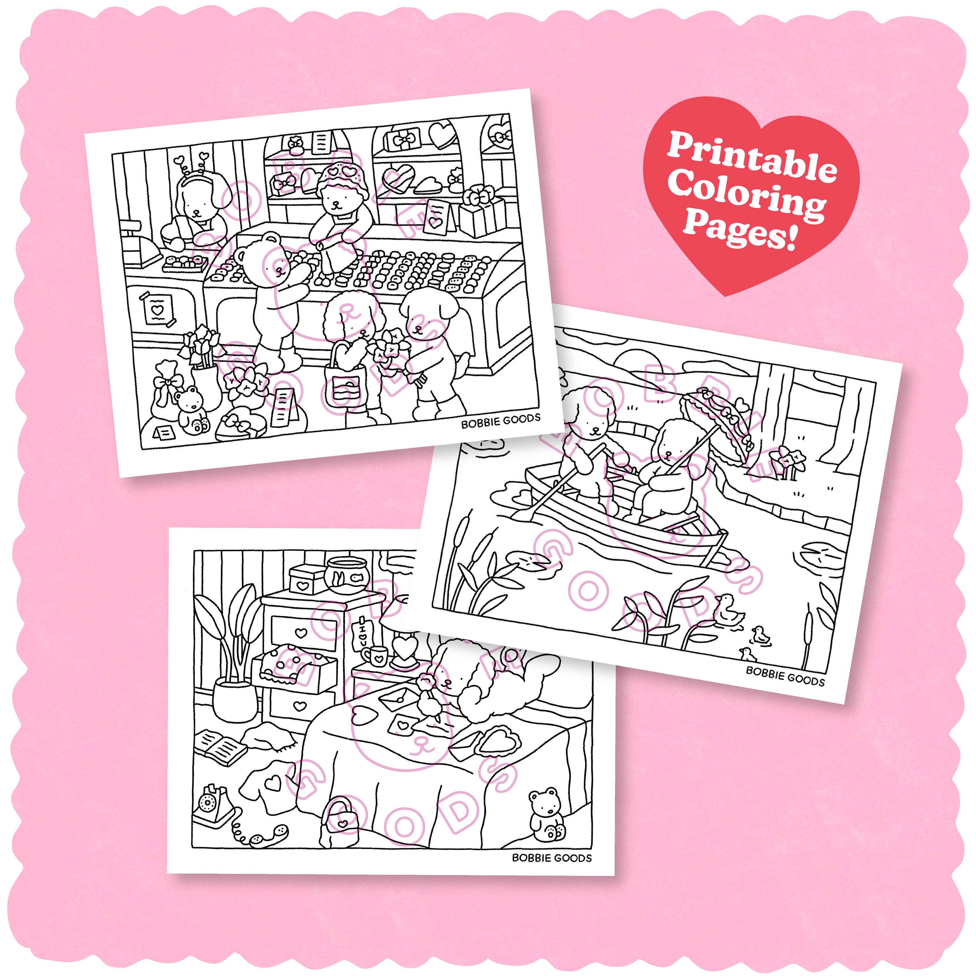 Boobiegoods coloriange, Coloring Pages 1 