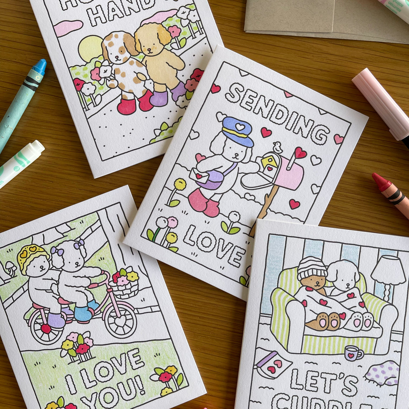 Hold My Hand Coloring Card