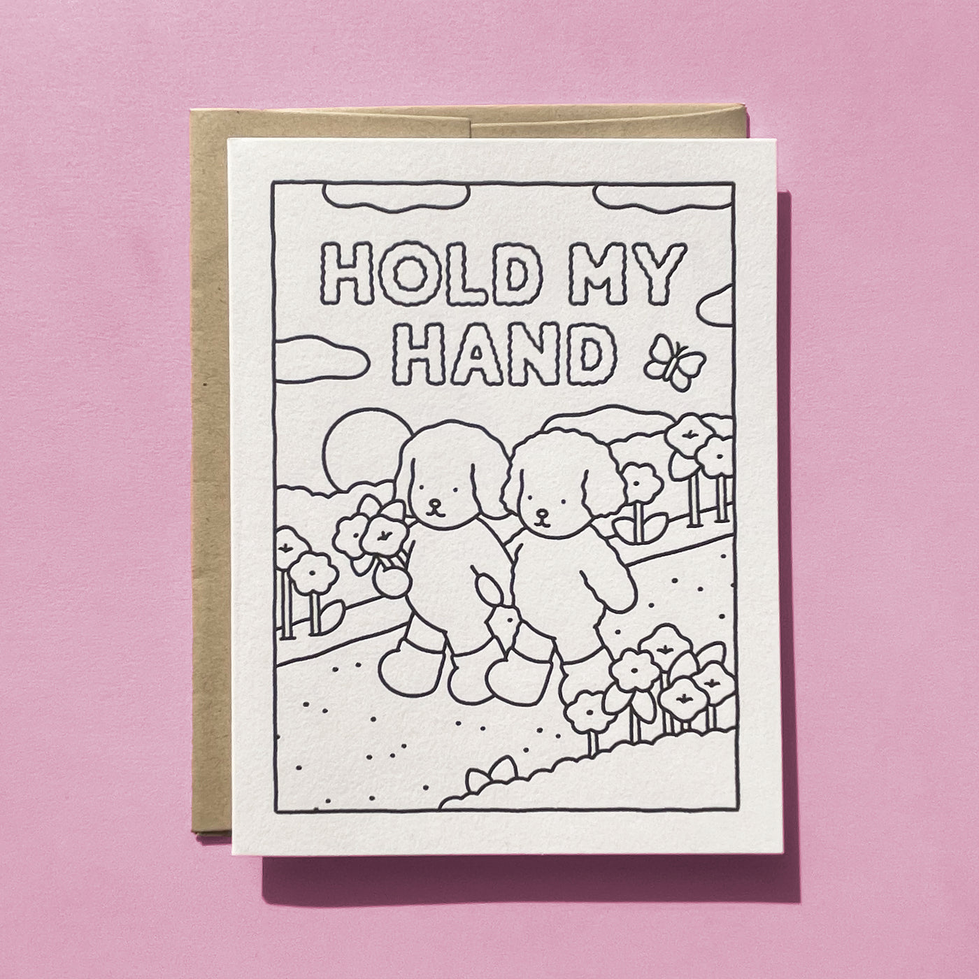 Hold My Hand Coloring Card