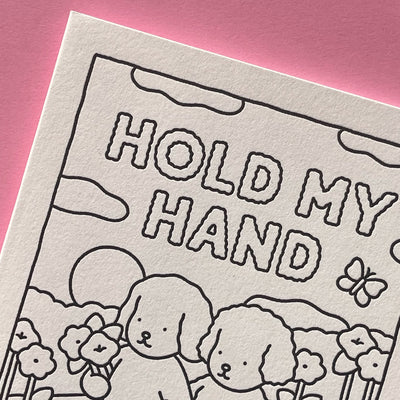 Hold My Hand Coloring Card