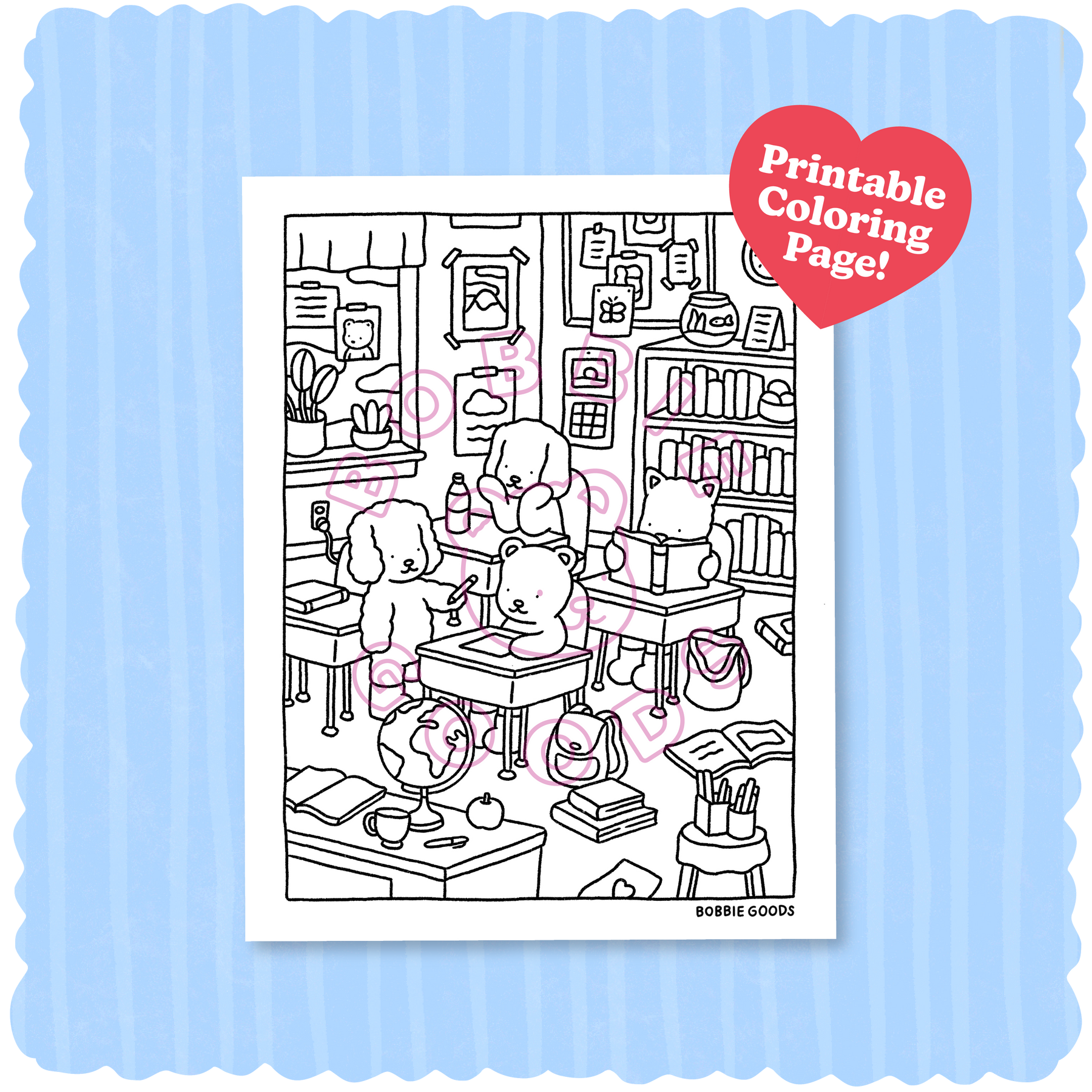 digital-download-classroom-coloring-page-bobbie-goods for Bobbie Goods Printable Pdf Free Digital Download • Classroom Coloring Page – Bobbie Goods for Bobbie Goods Printable Pdf Free