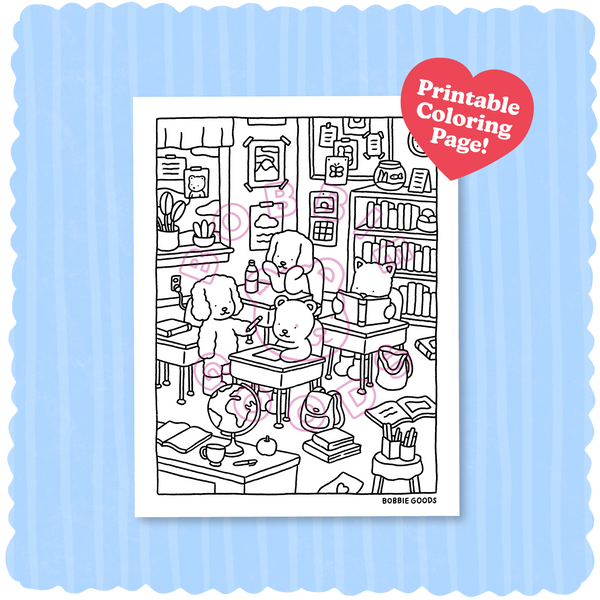 Digital Download • Classroom Coloring Page – Bobbie Goods