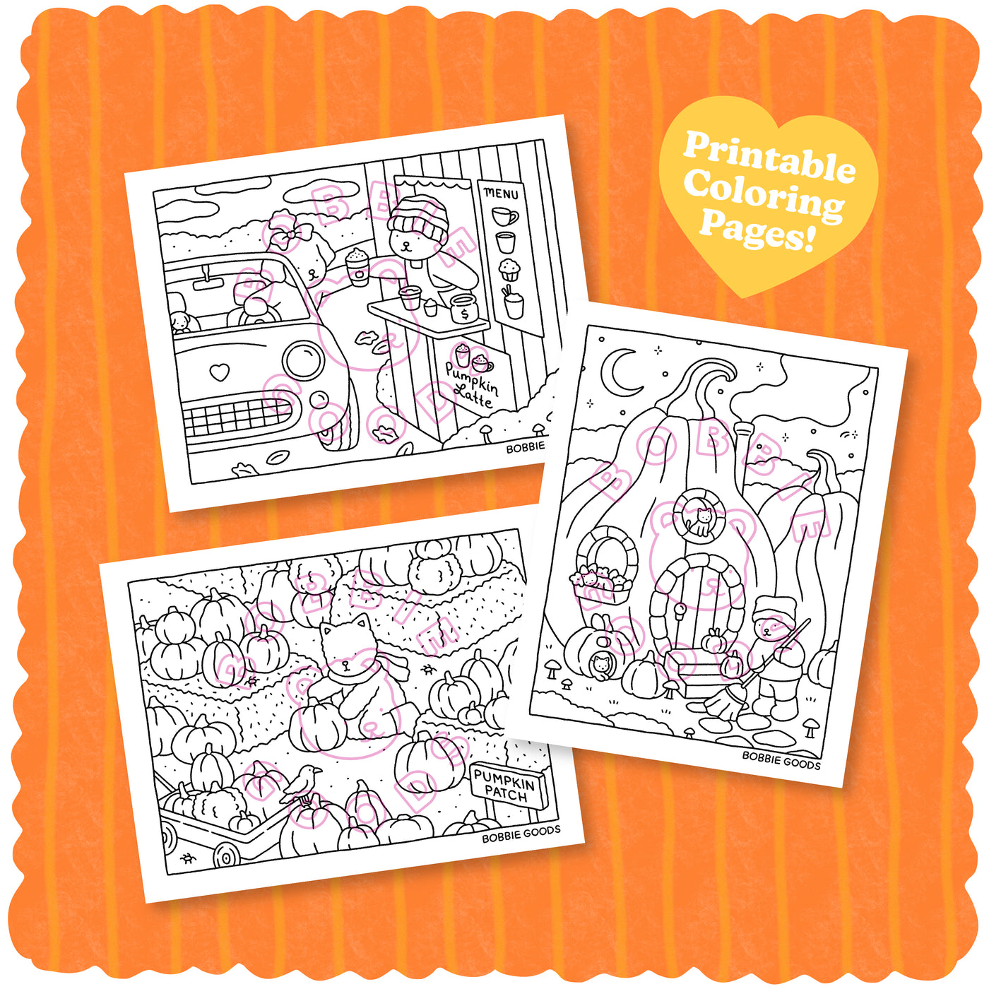 Digital Download • Pumpkin Coloring Pages