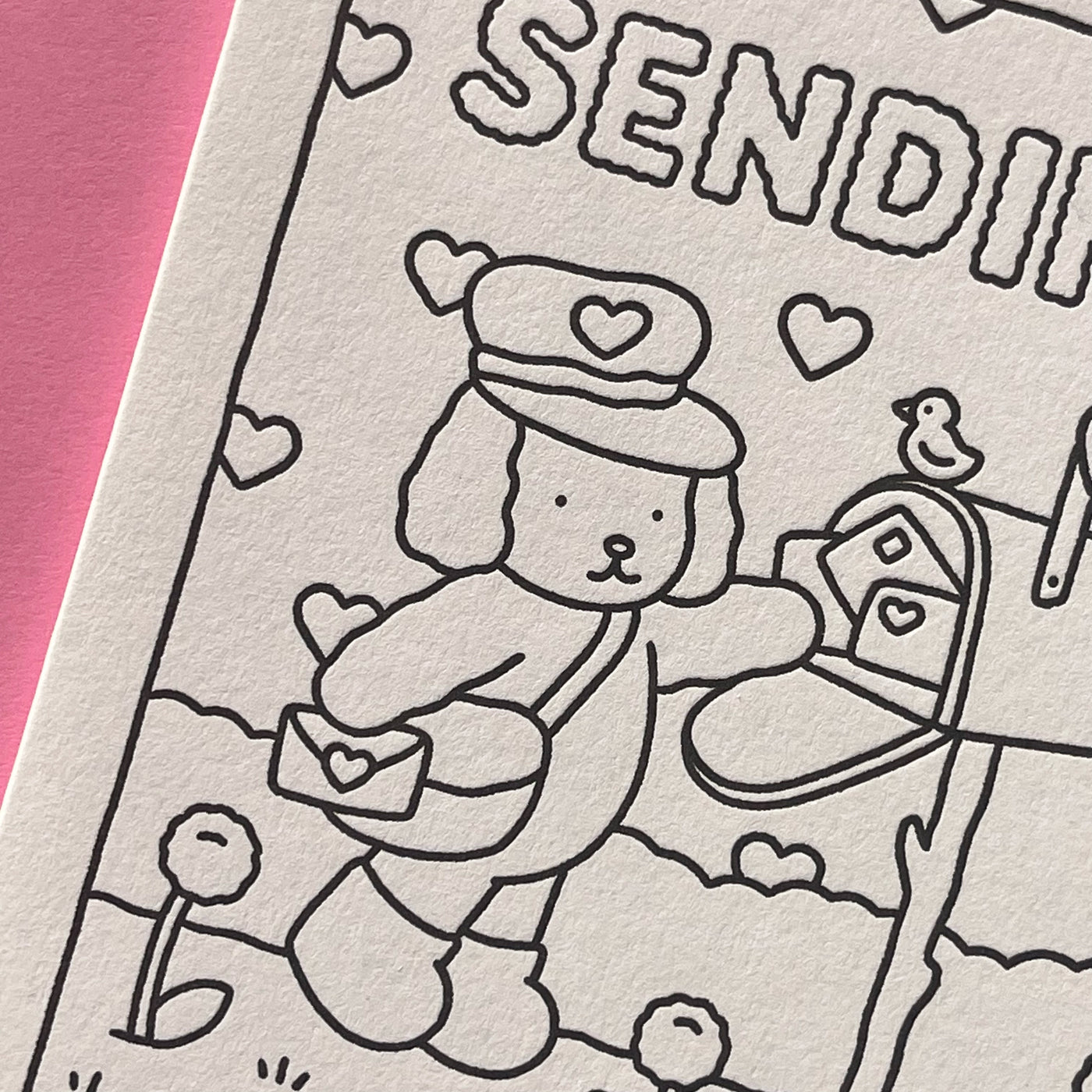 Sending Love Coloring Card