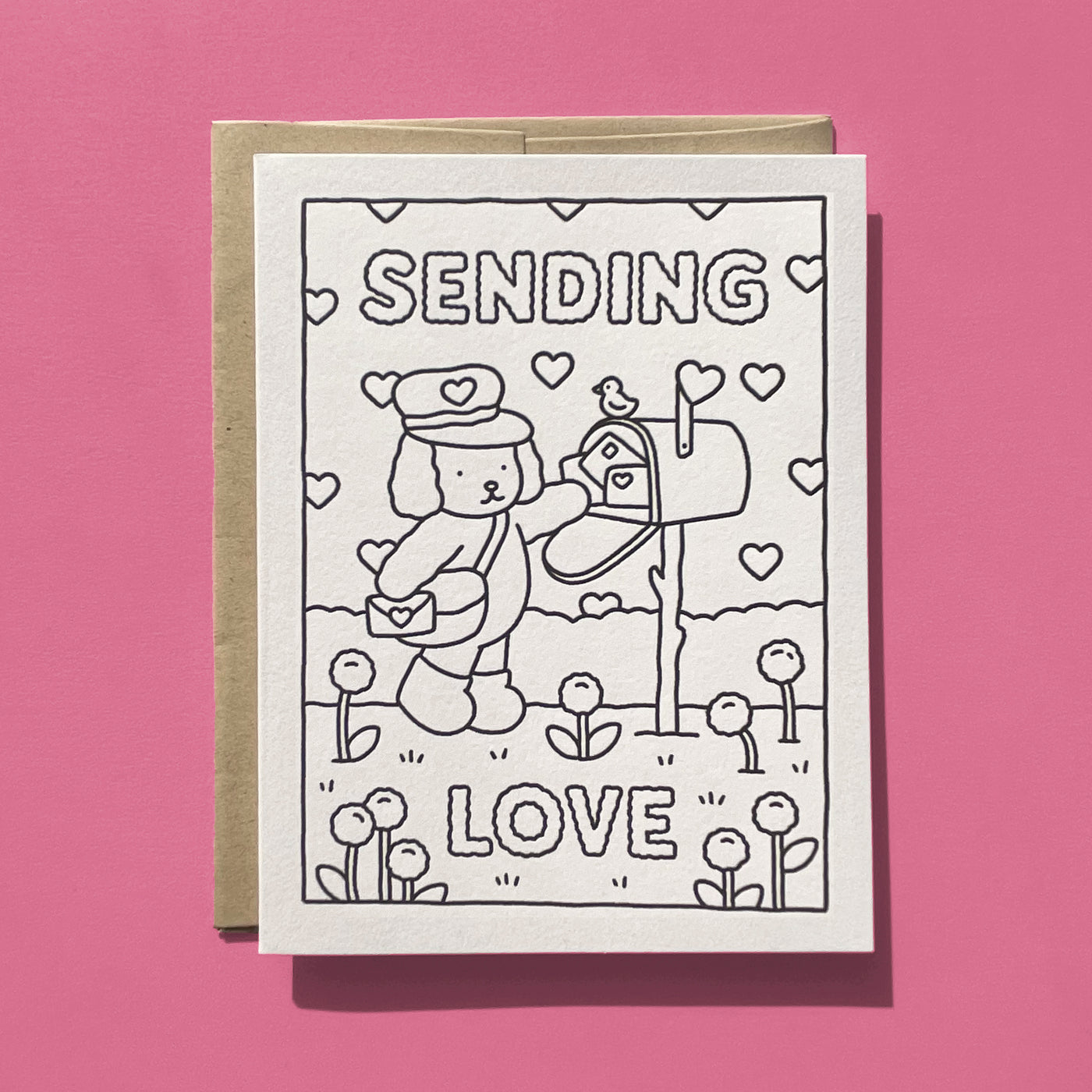 Sending Love Coloring Card