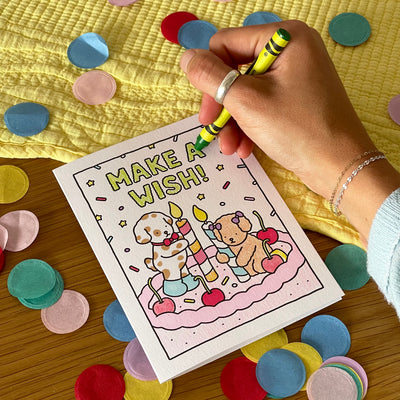 Make A Wish! Coloring Card