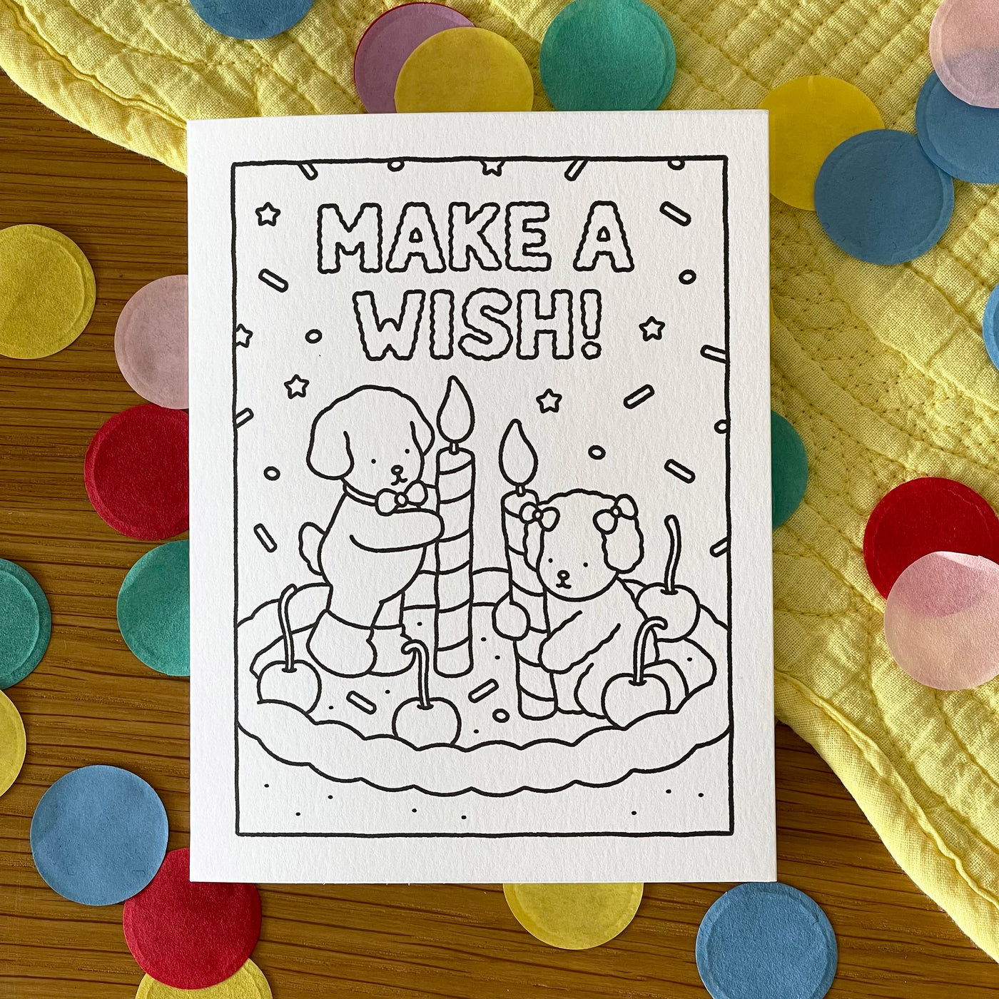 Make A Wish! Coloring Card