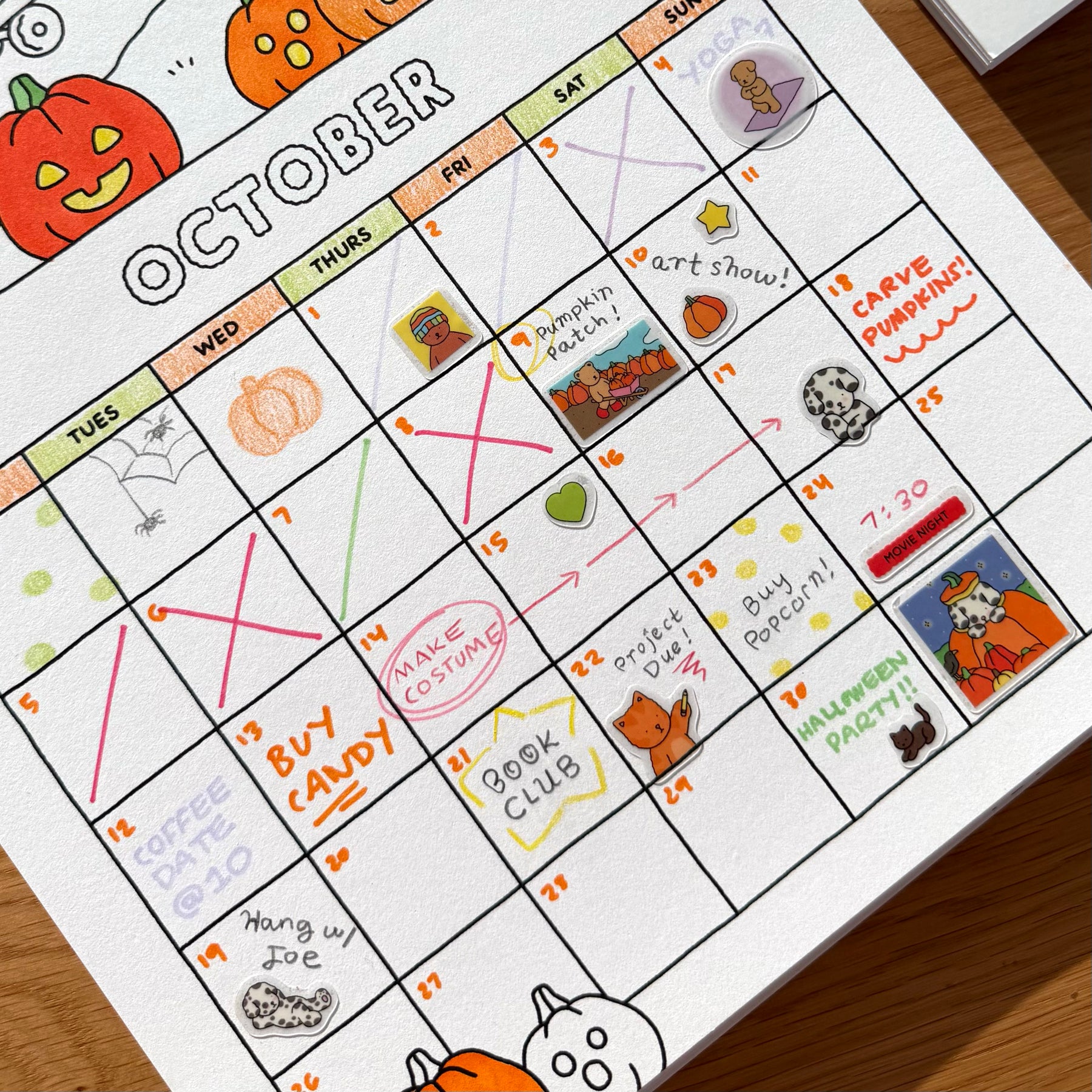 Calendar Animation Sticker Calendar Sticker Pack – Bobbie Goods