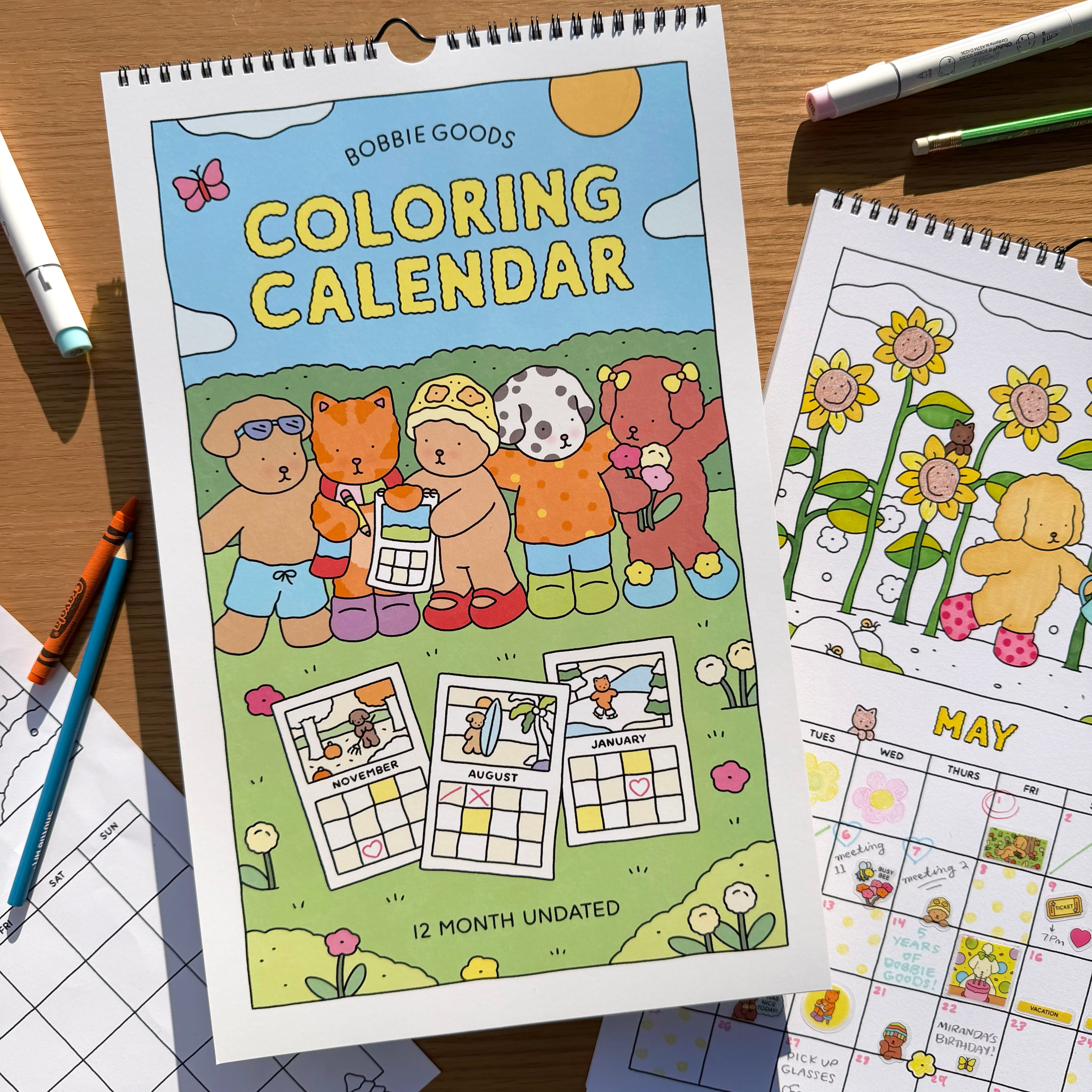 Coloring Calendar – Bobbie Goods