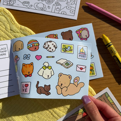 Postcard Coloring Book