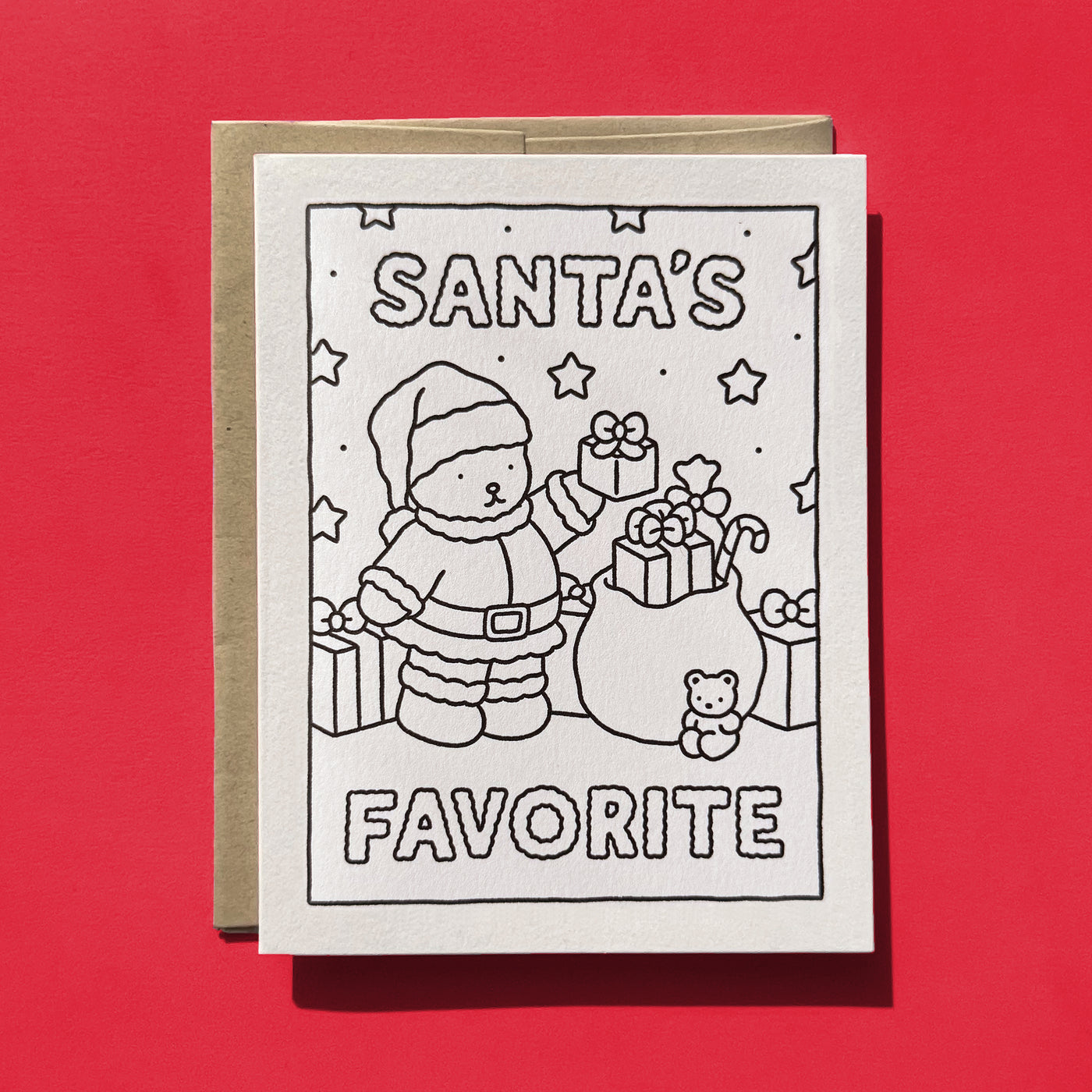 Santa's Favorite Coloring Card