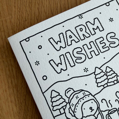 Warm Wishes Coloring Card