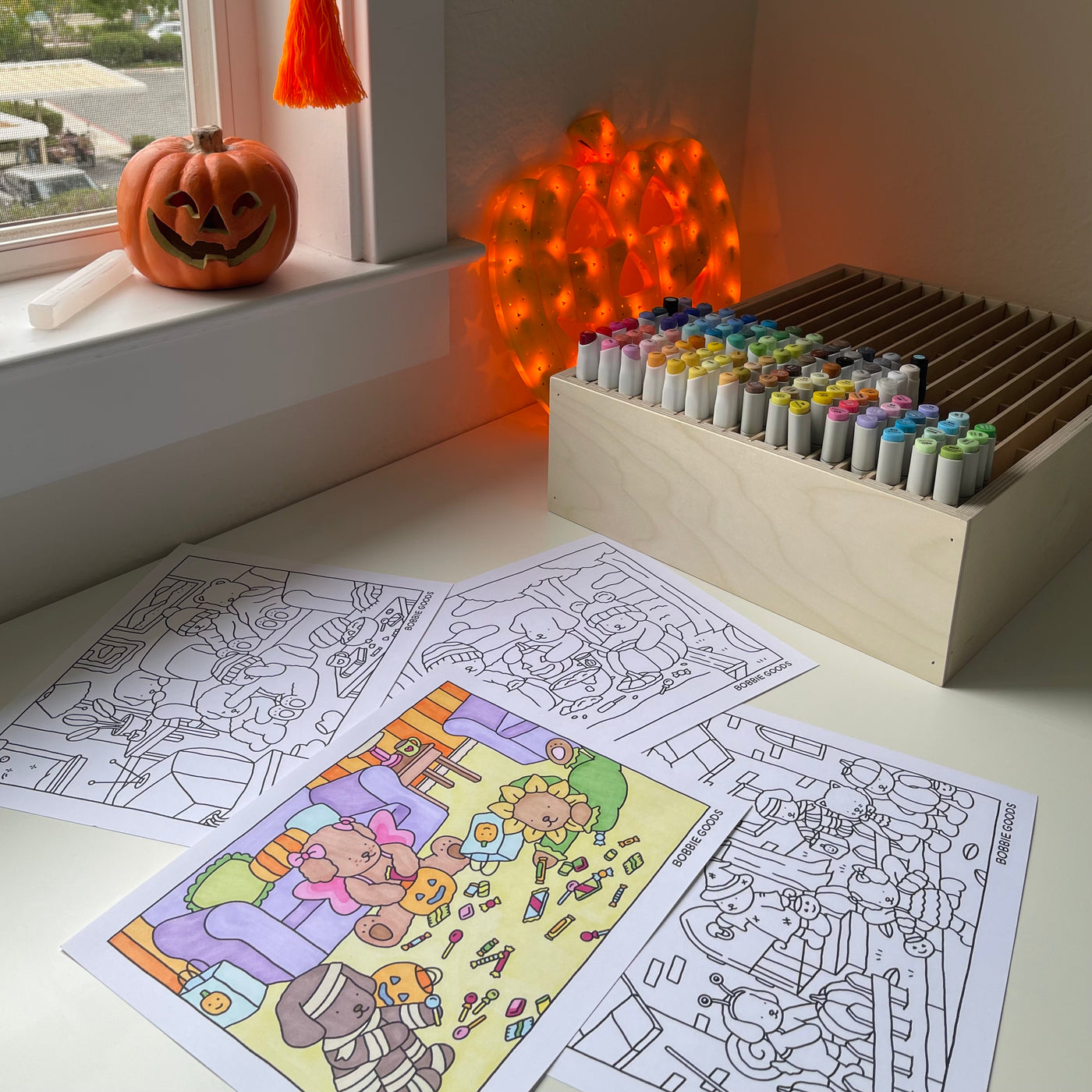 Digital Download • October Coloring Pages Bobbie Goods